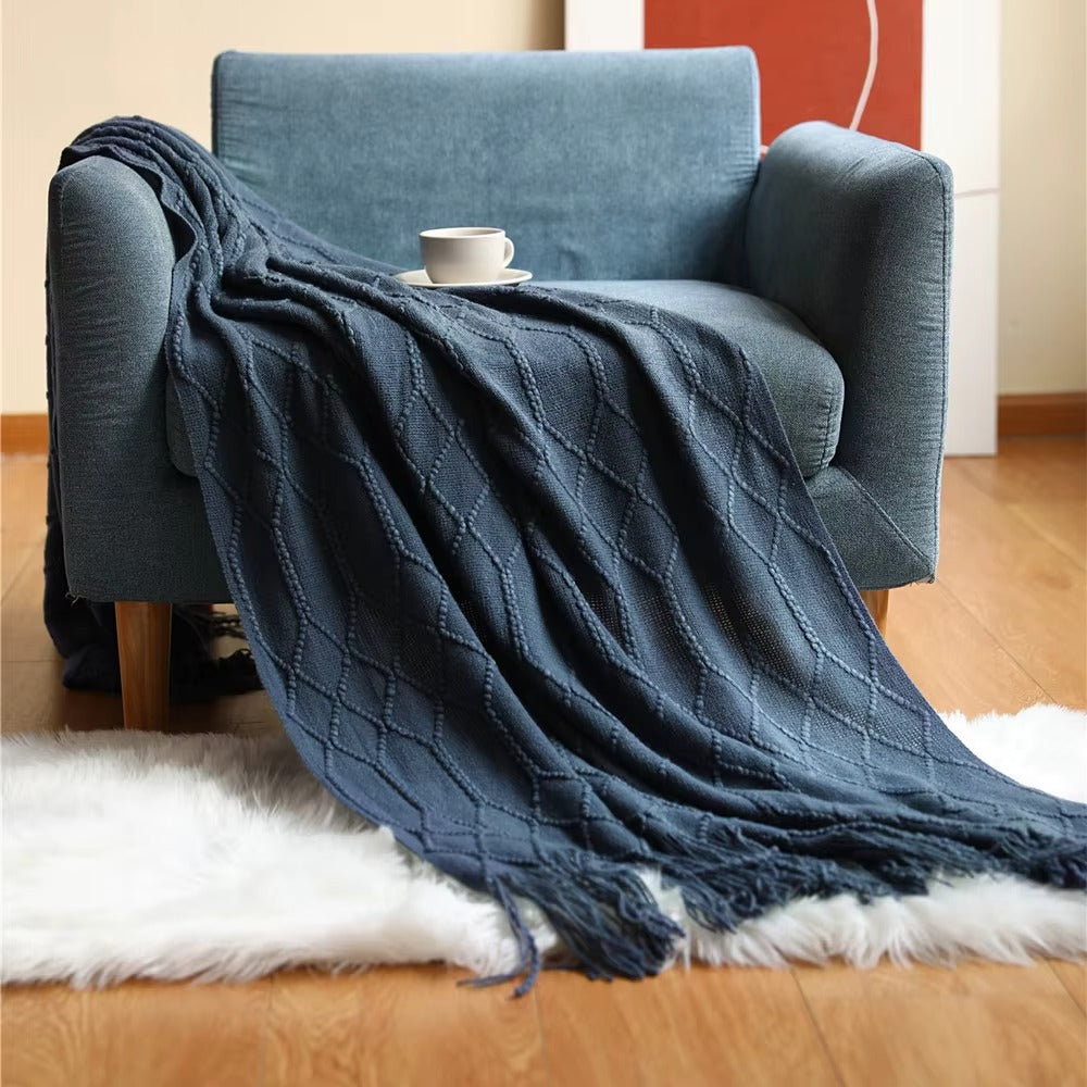 Nordic Throw Diamond Knit