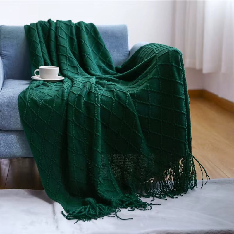 Nordic Throw Diamond Knit