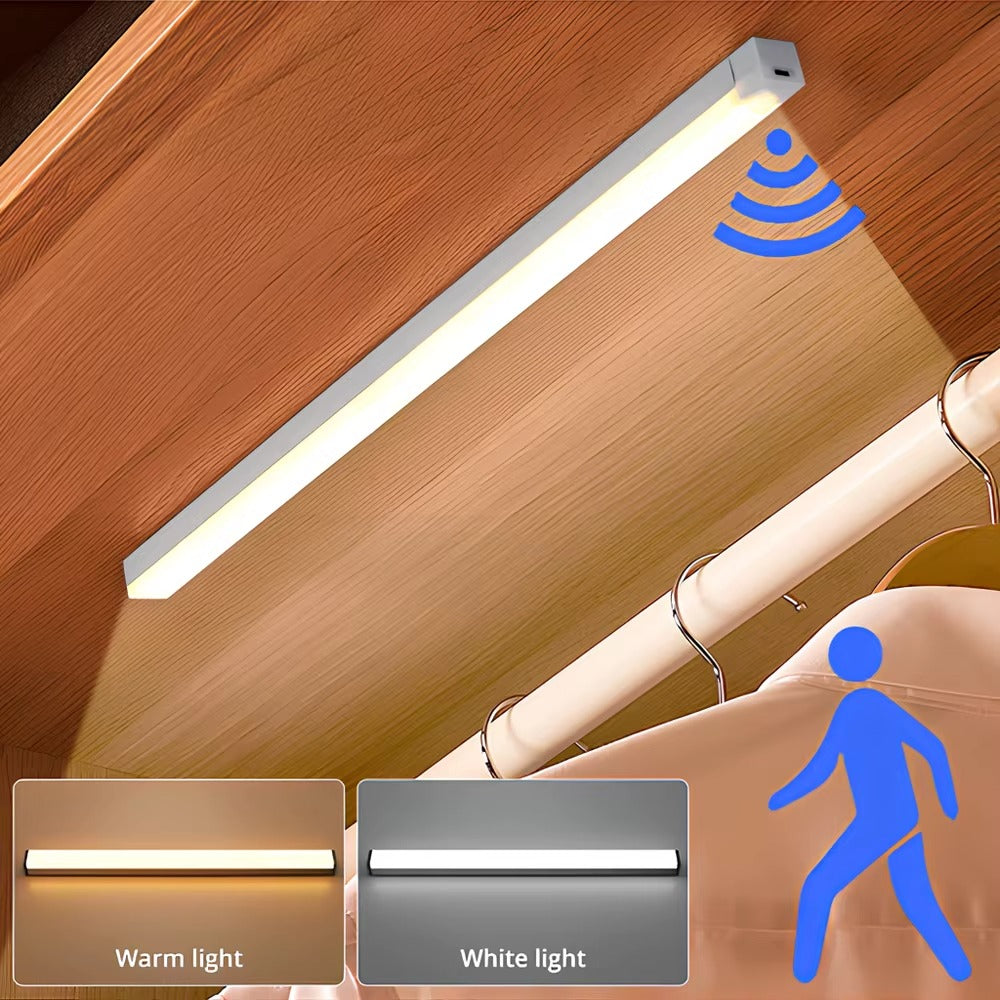 Smart Motion Sensor LED Night Light - Rechargeable Magnetic Strip