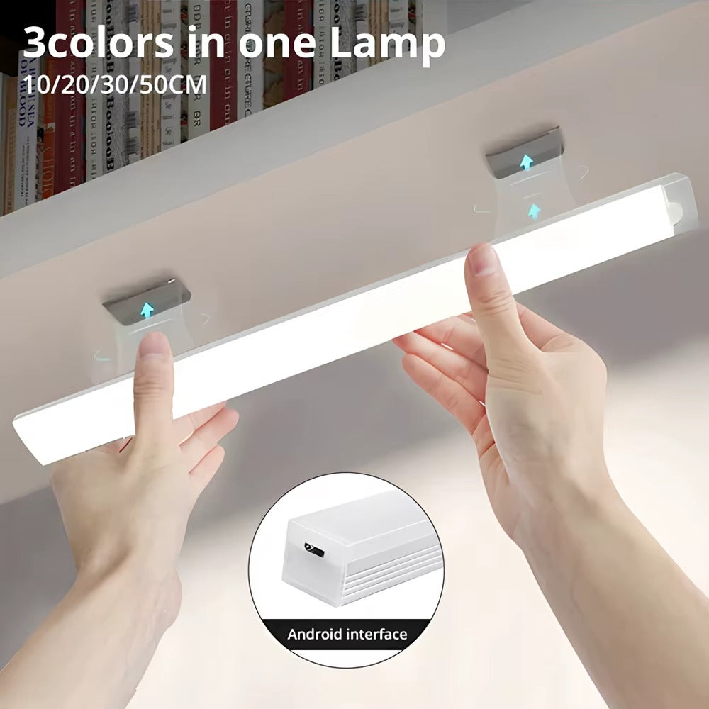 Smart Motion Sensor LED Night Light - Rechargeable Magnetic Strip