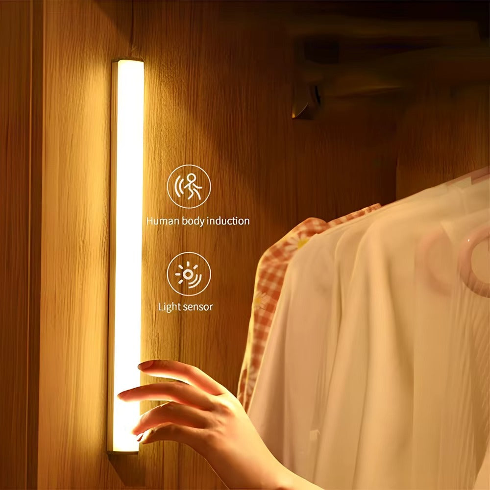 Smart Motion Sensor LED Night Light - Rechargeable Magnetic Strip