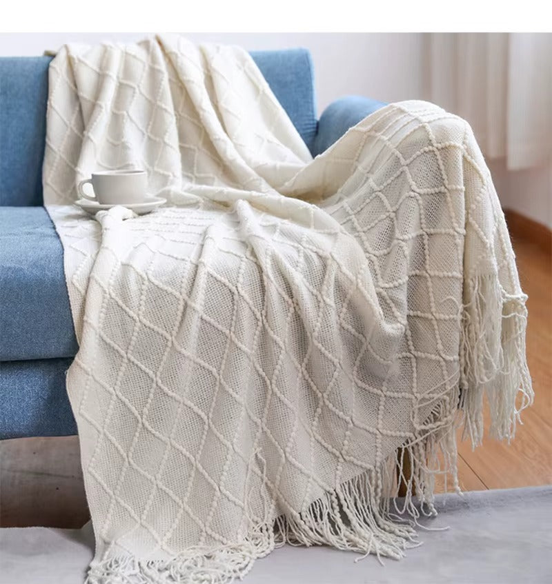 Nordic Throw Diamond Knit