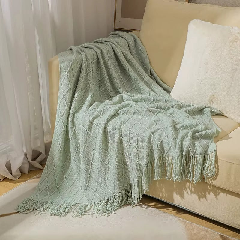 Nordic Throw Diamond Knit