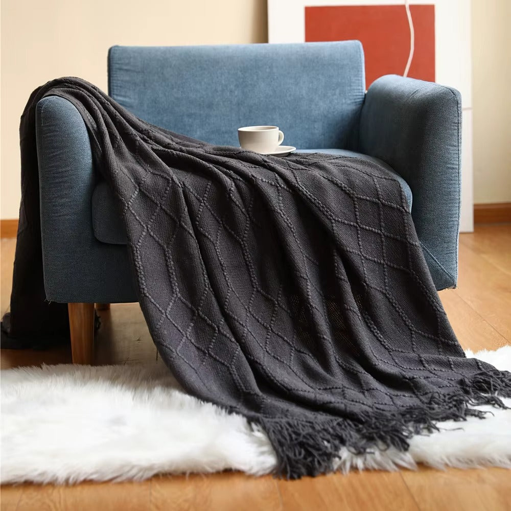 Nordic Throw Diamond Knit