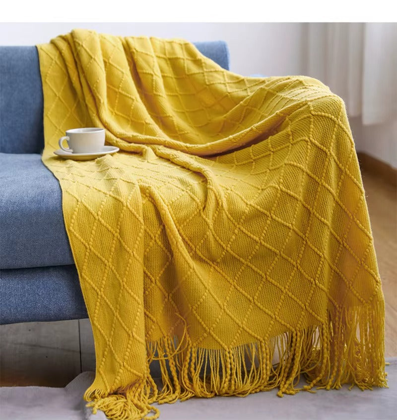 Nordic Throw Diamond Knit