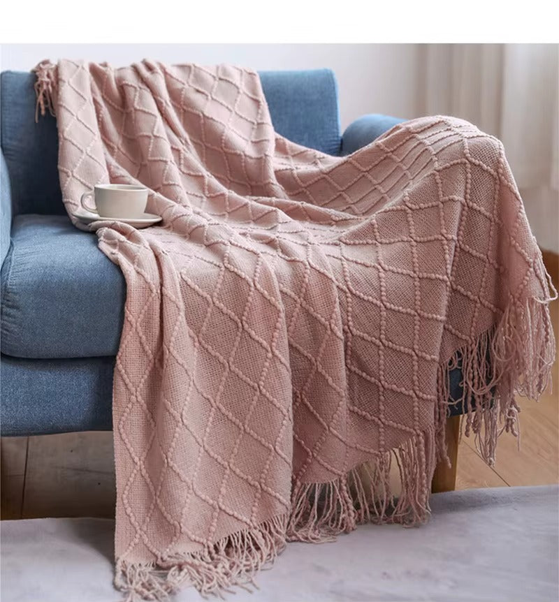 Nordic Throw Diamond Knit