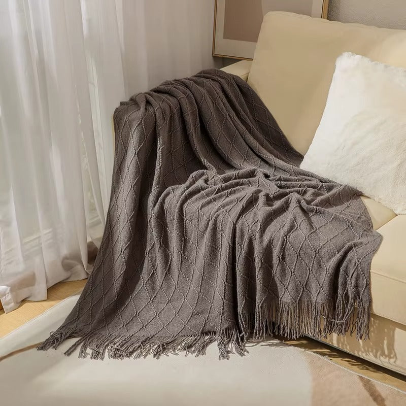Nordic Throw Diamond Knit