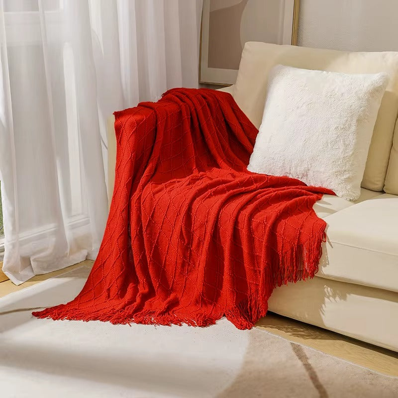 Nordic Throw Diamond Knit