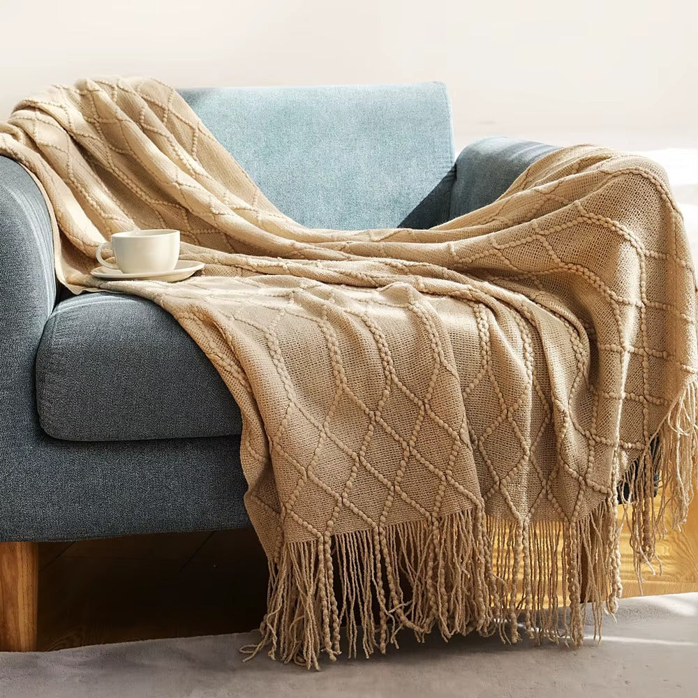 Nordic Throw Diamond Knit