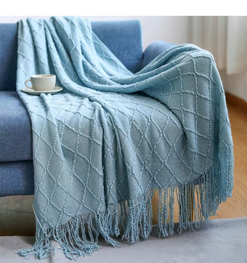Nordic Throw Diamond Knit
