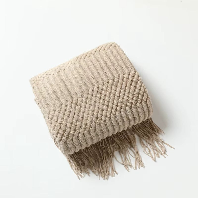 Nordic Throw Diamond Knit