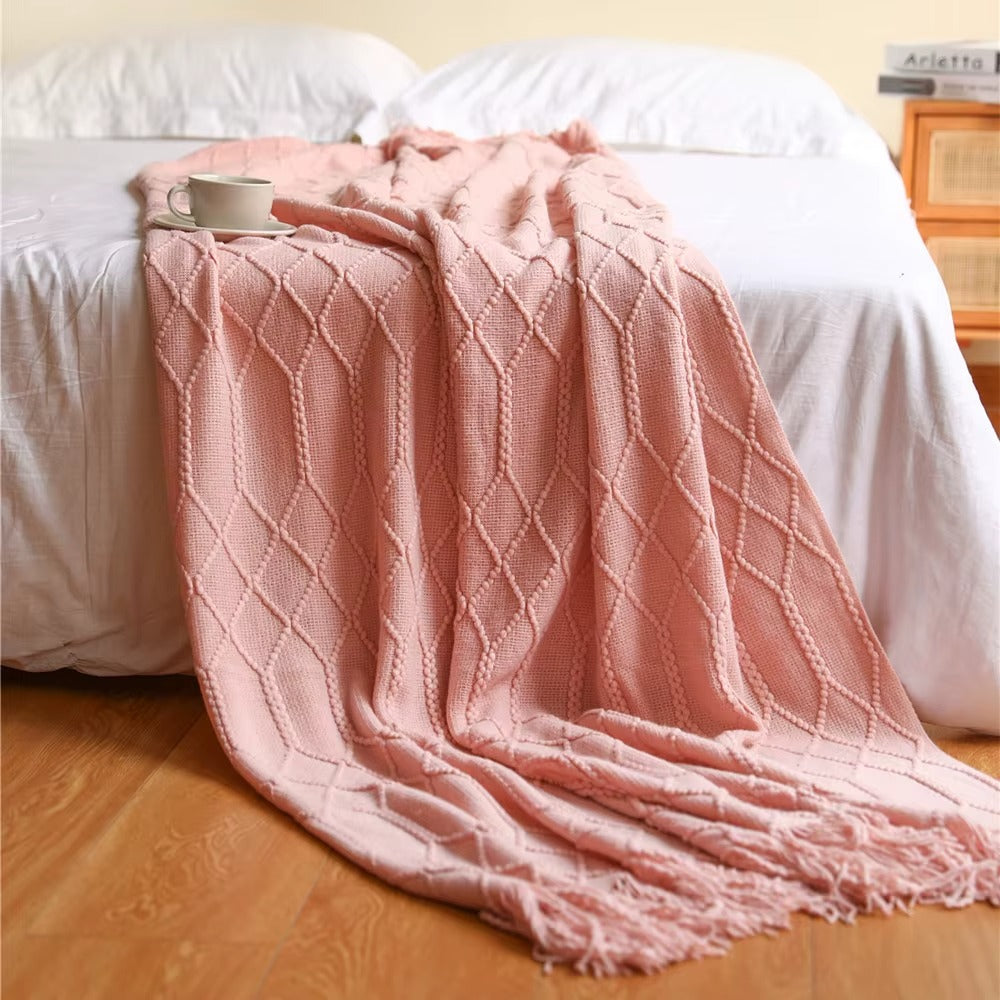 Nordic Throw Diamond Knit