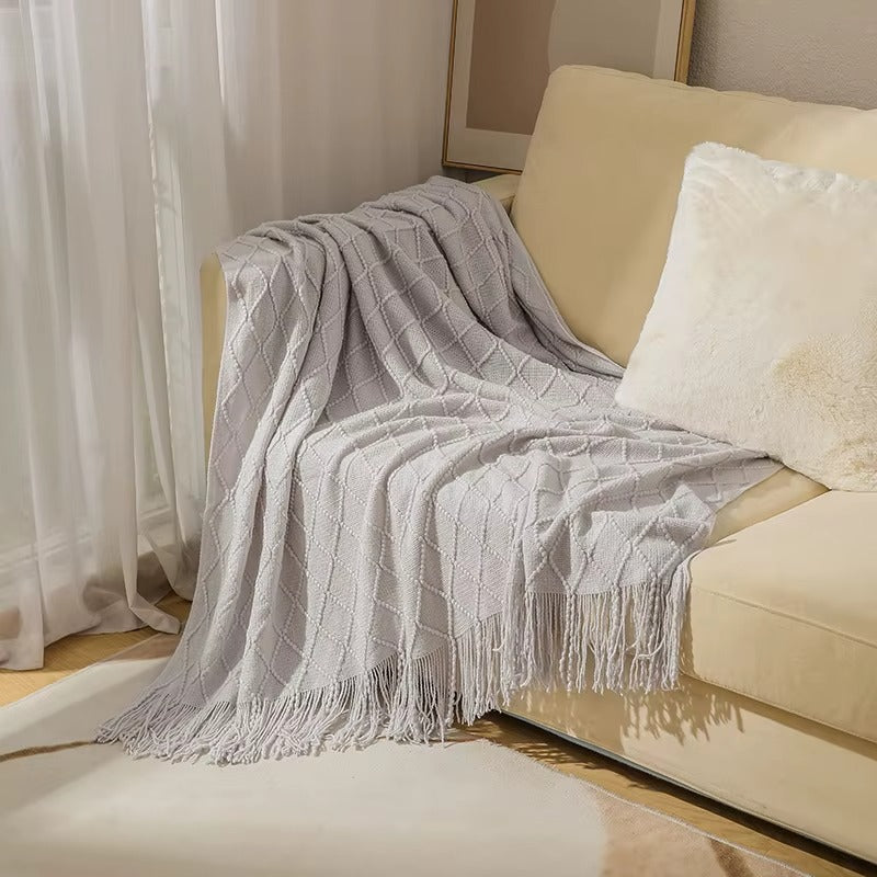 Nordic Throw Diamond Knit