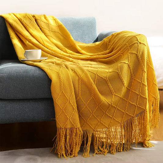Nordic Throw Diamond Knit